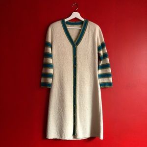 W/ ORIG EARRINGS! EUC Vtg 70s Knit Dress